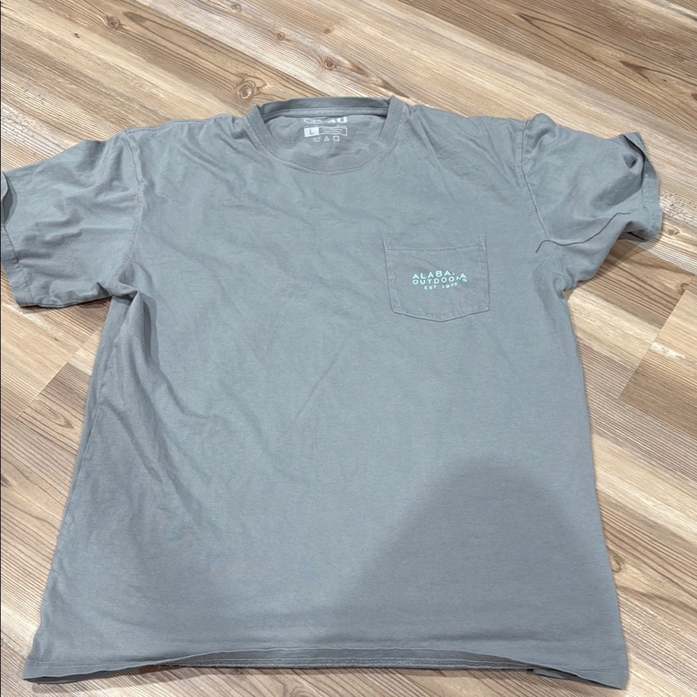 Gray Short Sleeve Tee with Crew Neck